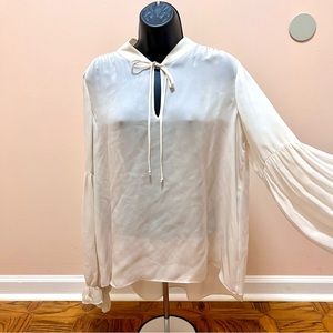 💖 3 for $20 ✅ Haute Hippie Ruffle Cuff Crepe Blouse